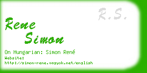 rene simon business card