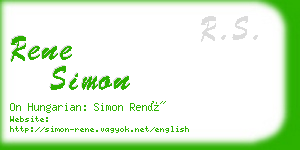 rene simon business card